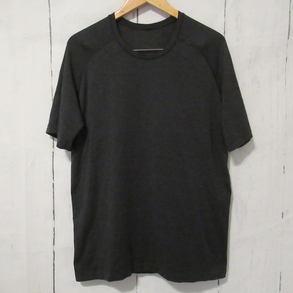 Lululemon Shirt L Mens Metal Vent Tech Charcoal Gray Short Sleeve